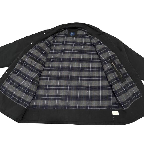 High Sierra Vintage Barn Coat Jacket Black Duck Canvas Flanel Blanket Lined XL - Picture 3 of 8